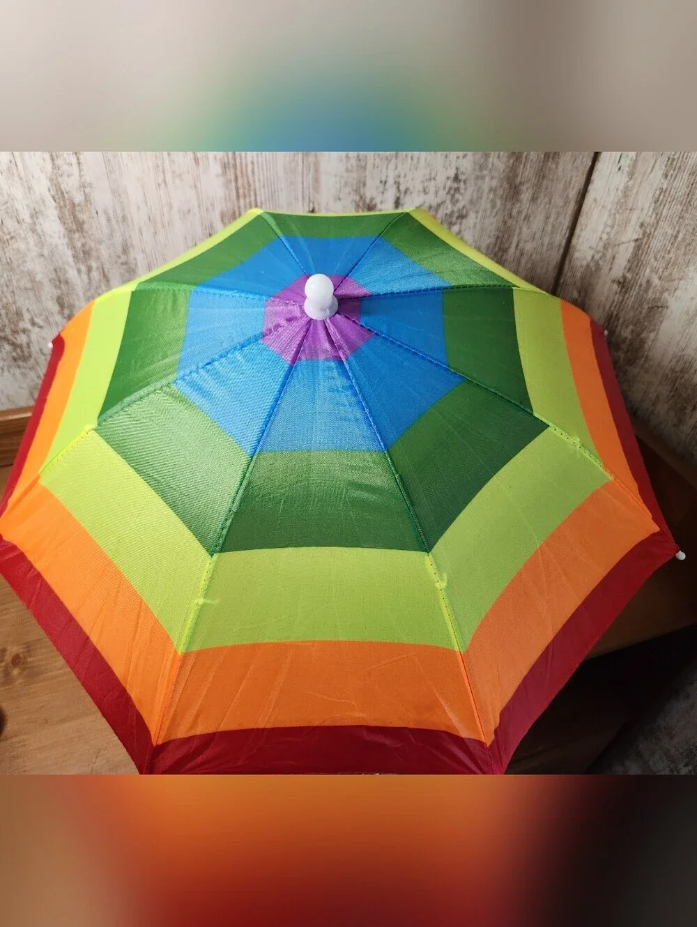 Rainbow Gay Pride 🌈 Umbrella Rain Hats Sunshade Set of Two Fun Party Summer
